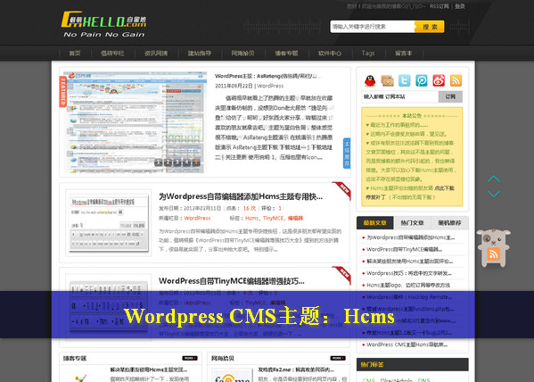 WordPress主题：Hcms1.2发布
